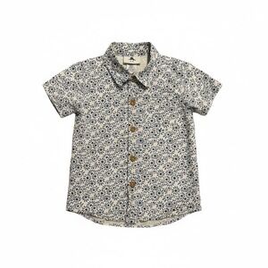 TOMMY BAHAMA Button Up Shirt Boys 4T Short Sleeve Hawaiian Floral Print Boys